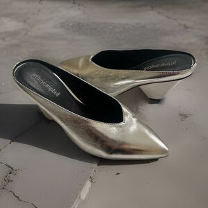 Jeffrey Campbell Silver Mules